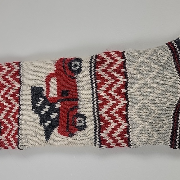 Pottery Barn Kids Tree Car Natural Fair Isle Christmas Stocking Collection - Picture 3 of 6